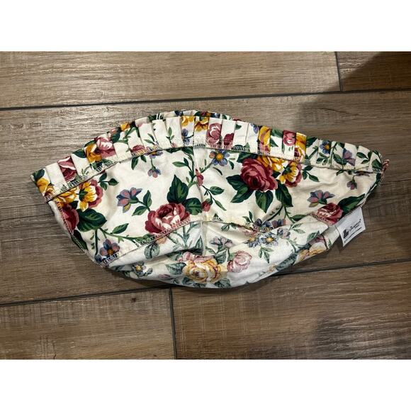 Longaberger DARNING Basket Liner‎ Garden Splendor Roses floral round - Picture 1 of 1